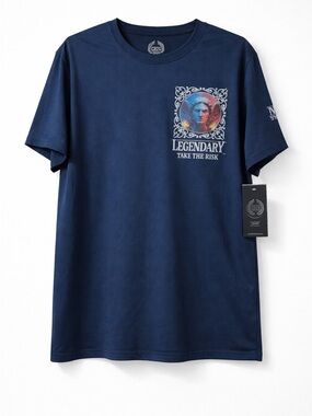 CR24‎ Chrome Edge Angel Graphic Tee Navy Embroidered L NWT